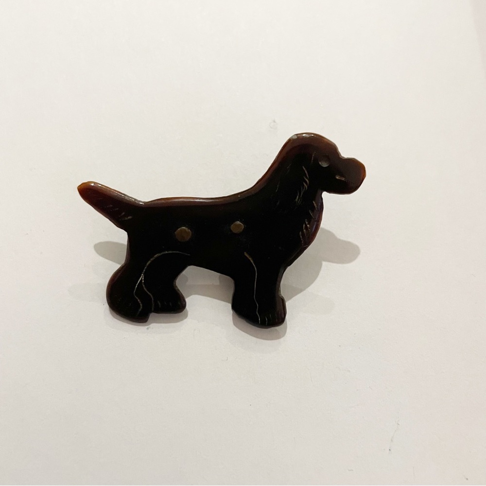 Black Dog Enamel Brooch Pin